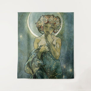 Alphonse Mucha Stunning Art Nouveau Frau #18 Wandteppich