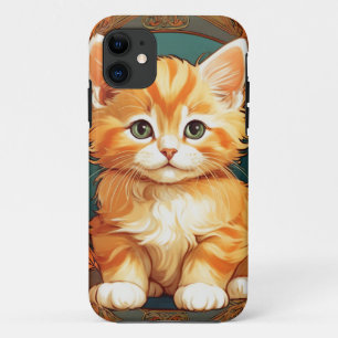 Alphonse Mucha Style Orange Cat Case-Mate iPhone Hülle