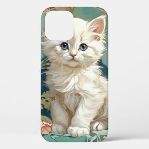 Alphonse Mucha Style White Cat Case-Mate iPhone Hülle