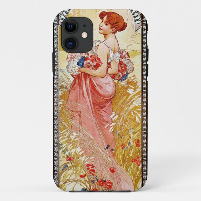 Alphonse Mucha Summer Case-Mate iPhone Hülle (Rückseite)