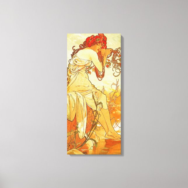 Alphonse Mucha Summer Leinwand Poster (Vorderseite)