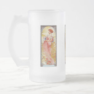 Alphonse Mucha Summer Mattglas Bierglas
