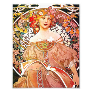 Alphonse Mucha Tagtraum Florale Vintage Art Nouvea Fotodruck