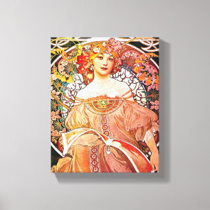 Alphonse Mucha Tagtraum Florale Vintage Art Nouvea Leinwanddruck