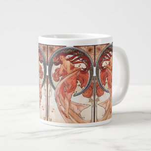 Alphonse Mucha Tanz 1898 Art Nouveau Vintage Jumbo-Tasse