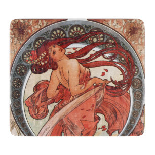 Alphonse Mucha Tanz 1898 Art Nouveau Vintage Schneidebrett
