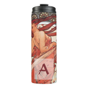 Alphonse Mucha Tanz 1898 Art Nouveau Vintage Thermosbecher