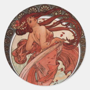 Alphonse Mucha, "Tanz-" Aufkleber