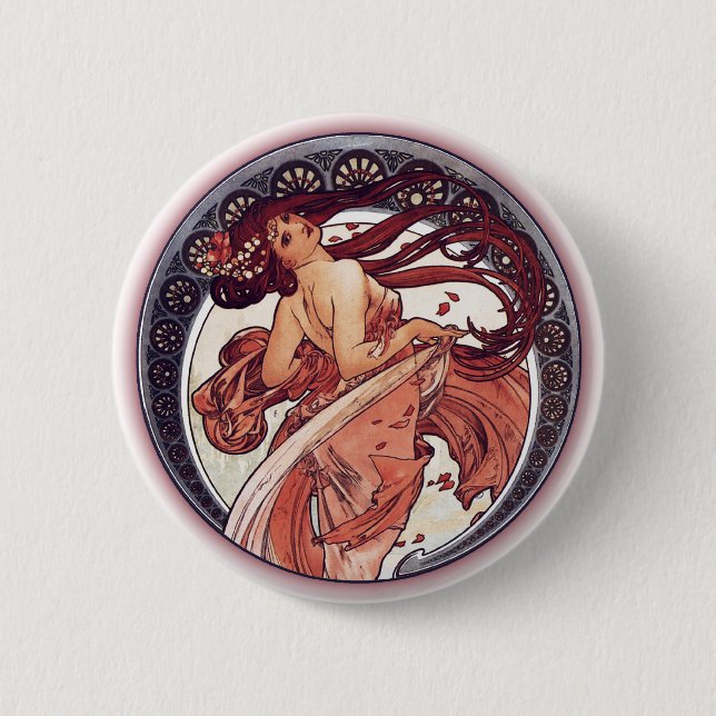 Alphonse Mucha - Tanz Button (Vorderseite)