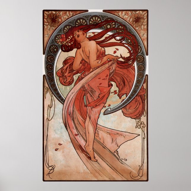 Alphonse Mucha, Tanz. Poster (Vorne)