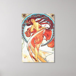 Alphonse Mucha Tanz Vintage Art Nouveau Gemälde Leinwanddruck