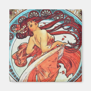 Alphonse Mucha Tanz Vintage Art Nouveau Gemälde Magnet