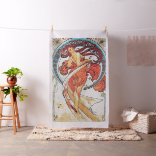Alphonse Mucha Tanz Vintage Art Nouveau Gemälde Stoff