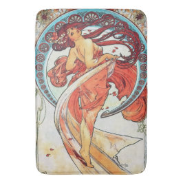 Alphonse Mucha Tanz Vintage Jugendstil-Malerei Badematte