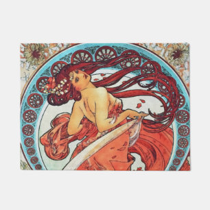Alphonse Mucha Tanz Vintage Jugendstil-Malerei Fußmatte
