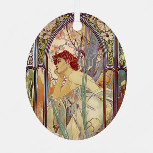 Alphonse Mucha - Tasse 'Die Tageszeiten' Ornament Aus Metall