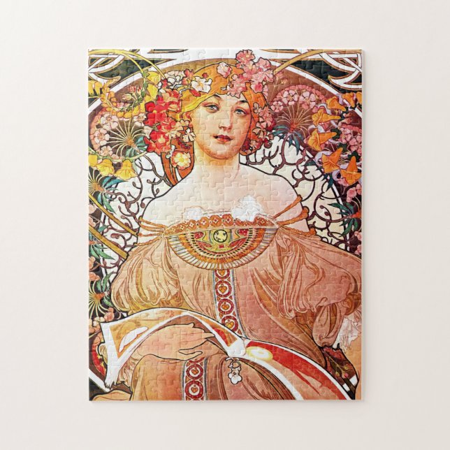 Alphonse Mucha Taydream Vintages Jugendstil Puzzle (Vertikal)