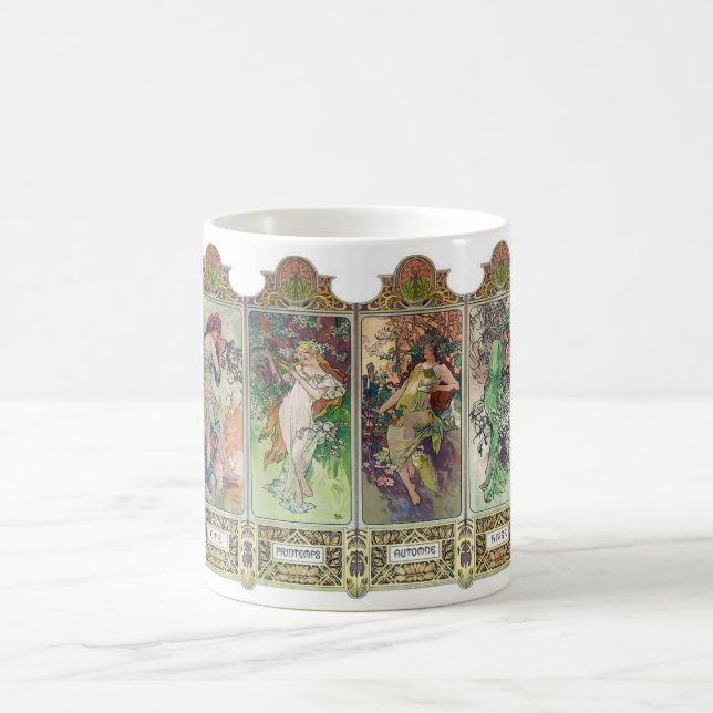 Alphonse Mucha , The four seasons Kaffeetasse (Mittel)