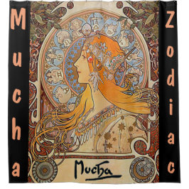 Alphonse Mucha, Tierkreis, Kunst nouveau, Vintag, Duschvorhang