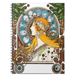 Alphonse Mucha - Tierkreiszeichen Notizblock