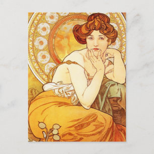 Alphonse Mucha Topaz Postcard Postkarte