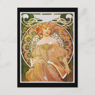 Alphonse Mucha Träumerei Tagtraum Postkarte