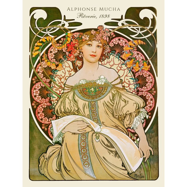 Alphonse Mucha Träverie Daydream CC0879 Art Nouvel Poster (Von Creator hochgeladen)