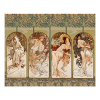 Alphonse Mucha Vier Jahreszeiten 1897 Art Nouveau 