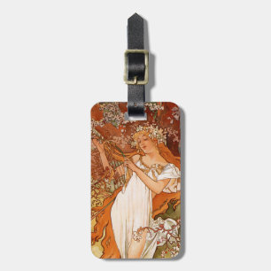 Alphonse Mucha, Vier Jahreszeiten, Frühling Gepäckanhänger