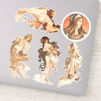 Alphonse Mucha Vier Jahreszeiten und Bonus Circle