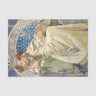 Alphonse Mucha Vintag antikes Dekoupage Papier