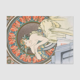 Alphonse Mucha Vintag antikes Dekoupage Papier