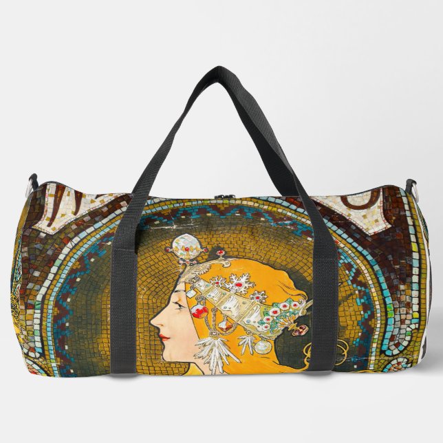 Alphonse Mucha Vintag Whitman's Ad Duffle Bag (Vorderseite)