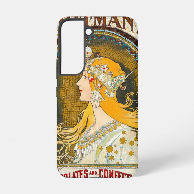 Alphonse Mucha Vintag Whitman's Ad Samsung Galaxy Hülle (Rückseite)