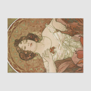 Alphonse Mucha Vintage Antiqua Seidenpapier