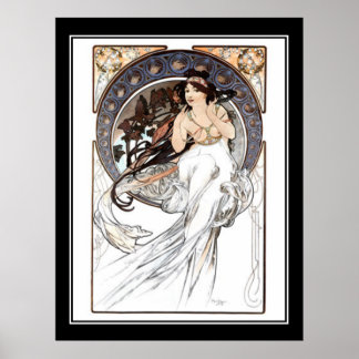 Alphonse Mucha Vintage-Plakat französisch Poster
