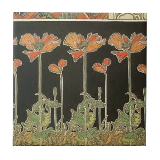 Alphonse Mucha Vintage Populäre Kunst Art Nouveau Fliese