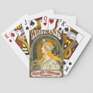 Alphonse Mucha Vintage Whitman's Anzeige Spielkarten