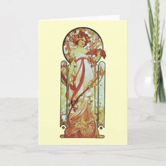 Alphonse Mucha - weißer Stern Karte