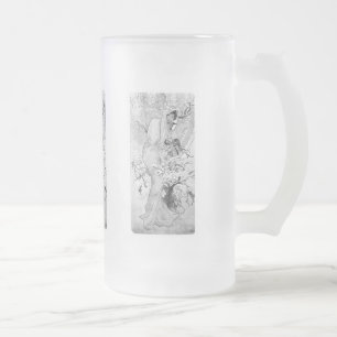 Alphonse Mucha Winter GS II WB Mattglas Bierglas
