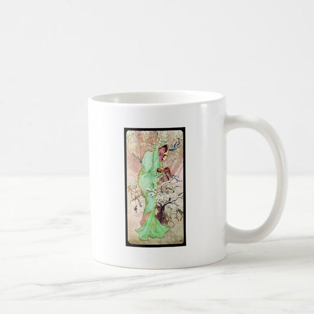 Alphonse Mucha Winter II Kaffeetasse (Rechts)