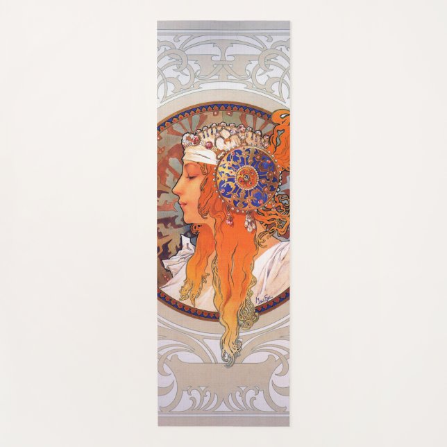 Alphonse Mucha Yogamatte (Vorderseite)