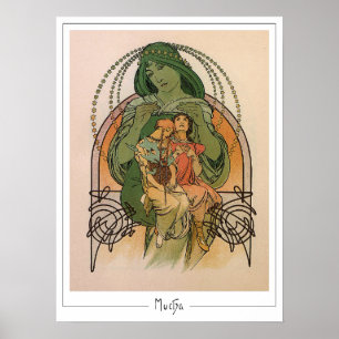Alphonse Mucha Zedign Kunstposter #232 Poster