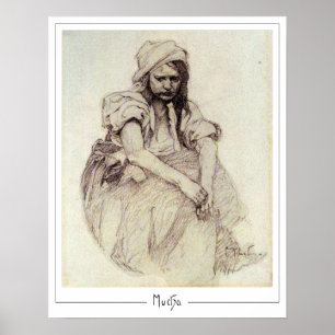 Alphonse Mucha Zedign Kunstposter #384 Poster