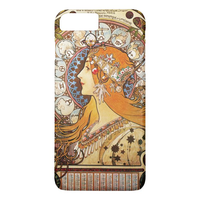 Alphonse Mucha Zodiac Case-Mate iPhone Hülle (Rückseite)