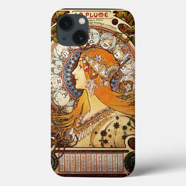 Alphonse Mucha Zodiac Case-Mate iPhone Hülle (Rückseite)