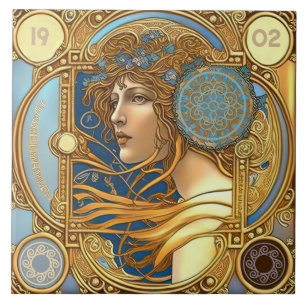 Alphonse Mucha Zodiac Deco Jugendstil Ceram Fliese