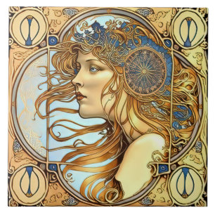 Alphonse Mucha Zodiac Deco Jugendstil Ceram Fliese