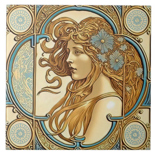 Alphonse Mucha Zodiac Deco Jugendstil Ceram Fliese