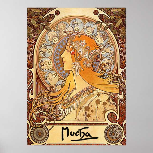 Alphonse Mucha - Zodiac Poster (Vorne)